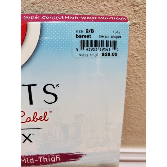 Spanx Assets Red Hot Label Sz 7 Super Control High Waist Mid Thigh Shaper Black - Picture 2 of 4